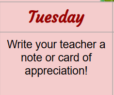 Teacher Appreciation Week Continues…..