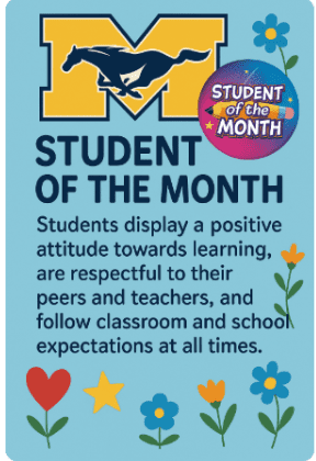 Student of the Month Presentation Today! Congratulations to all students who were the Student of the Month….