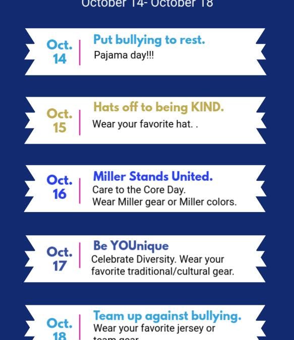 Spirit Week Next Week – Show your spirit at Miller Elementary!