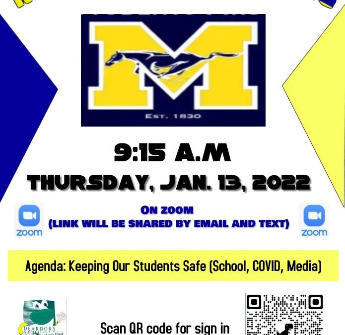 Parent Meeting on Thursday at 9:15am on ZOOM