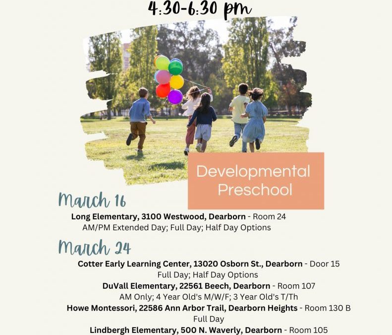 Developmental Preschool open house on March 24
