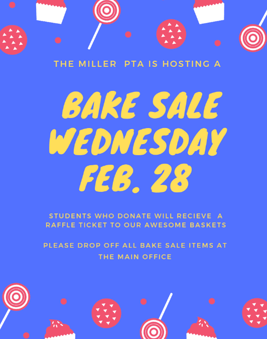 Bake Sale on Wednesday
